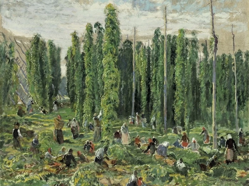 1887-Oldřich Blažíček - Nel campo di luppoli (1919)